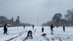 美国东北遭遇强降雪天气