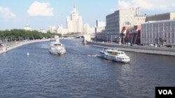 俄羅斯開始對中國失望？莫斯科河。 （美國之音白樺拍攝）