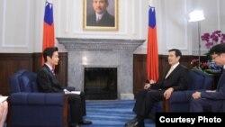 台湾总统马英九接受日本NHK专访 (台湾总统府提供)
