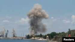 俄罗斯布良斯克州发生的一次爆炸。（2023年6月2日）