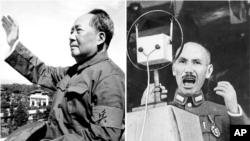 Мао Цзедун (слева) и Чан Кайши