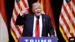 2016年7月5日，共和黨總統候選人川普在南卡羅萊納州參加競選集會。