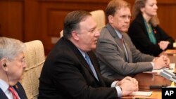 美國國務卿蓬佩奧在北京資料照。