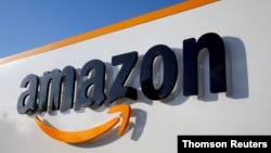 電商亞馬遜（Amazon.com)商標。（路透社/Thomson）