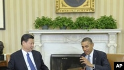 美國總統奧巴馬星期二在白宮會晤中國國家副主席習近平