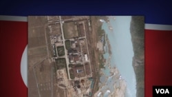 卫星图像显示的宁边核反应堆。