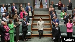 菲律宾总统费迪南德·小马科斯（Ferdinand Marcos Jr.）2024年2月29日到澳大利亚议会发表演讲。（AAP /路透社）