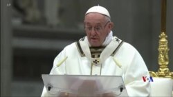 2018-12-25 美國之音視頻新聞: 教宗呼籲教徒放棄貪婪關注行善與愛