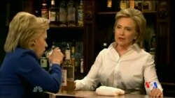 2015-10-04 美國之音視頻新聞: 希拉里克林頓現身“週六夜現場”