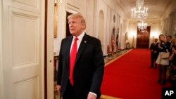 美国总统川普在白宫。（2018年3月1日）
