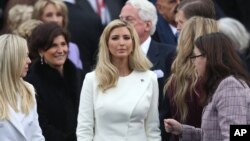 2017年1月20日伊万卡·川普在川普总统就职典礼上