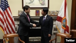 美国联邦参参议员鲁比奥2020年2月3日在国会山会见台湾候任副总统赖清德（鲁比奥推特）