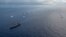 2018年6月末至8月初進行的環太平洋聯合軍演(RIMPAC)聯合軍演的艦艇航行場面。當時有25個國家、45艘艦艇、5艘潛艇、200多架飛機以及2.5萬餘名官兵參加軍演。