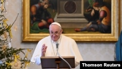 教宗方济各 (照片来源：Thomson Reuters)