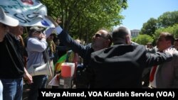 星期二在華盛頓發生的暴力衝突,埃爾多安的保鏢毆打並腳踢抗議者