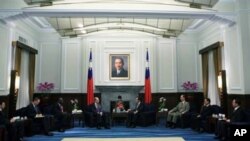 馬英九接見外賓的台灣總統府