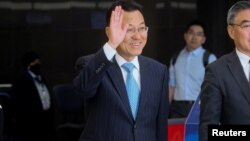 中國新任駐美國大使謝鋒抵達美國肯尼迪國際機場。(2023年5月23日)