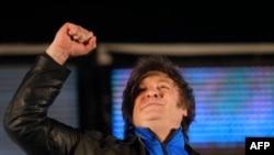 阿根廷极右派总统当选人哈维尔·米莱（Javier Milei）（法新社2023年11月16日资料图）