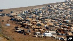 位於敘利亞和土耳其邊境的難民營地