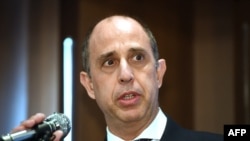 聯合國北韓人權狀況特別報告員奎因塔納1月11日在南韓首爾的記者會上講話。