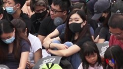 香港抗議學生對撤回條例草案的反應 (粵語)