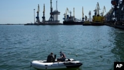 烏克蘭糧食出口的重要通道--位於黑海海岸的馬里烏波爾海港。