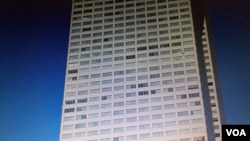 東芝其名來自百年以上總部位於東京港區芝浦的地名簡稱（美國之音歌籃拍攝）