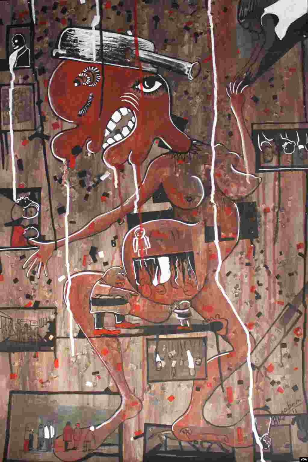  "Economical kitchen" is Ngobeni’s way of satirizing the political elite’s lust for wealth (Photo courtesy of B. Ngobeni)