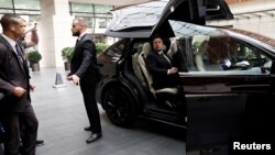 馬斯克2023年5月31日在北京訪問（資料照）。 2024年4月28日，他再次突然訪問北京，並會見了中國總理李強。