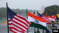 美國和印度國旗。 （美聯社資料照）