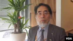 日本時事通信社解說委員鈴木美胜對川普政權下的日美同盟和安保關係前景樂觀（美國之音歌籃拍攝）