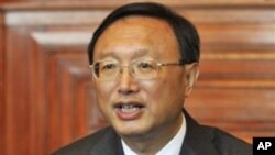 中國外交部長楊潔篪(資料圖片)呼籲美國立即停止對台灣售賣武器。