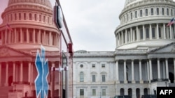 A view of the Capitol's Rotunda is seen reflected in an ambulance on Capitol Hill in Washington, March 24, 2020.