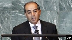 賈利勒在聯合國大會上發言。