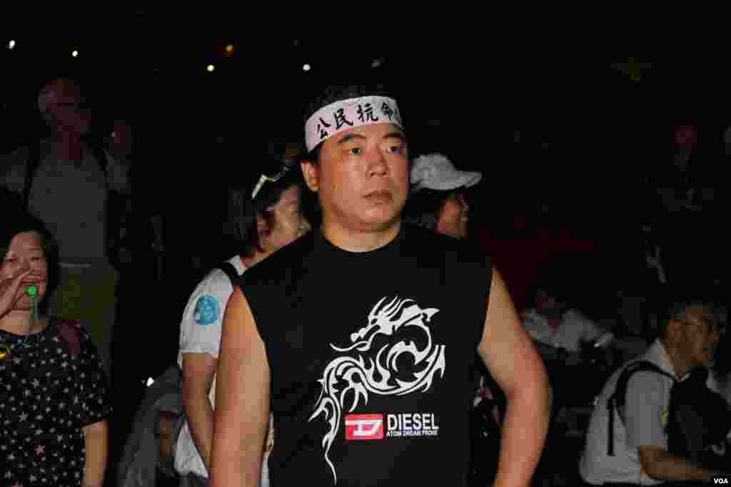 和平佔中運動舉行啟動佔中運動公民抗命集會（美國之音海彥拍攝）