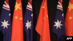 澳大利亞與中國國旗（資料圖片）