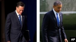 美國總統奧巴馬和他的共和黨挑戰者羅姆尼星期四在維吉尼亞競選