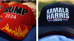 特朗普和賀錦麗的周邊商品銷售商家共享空間