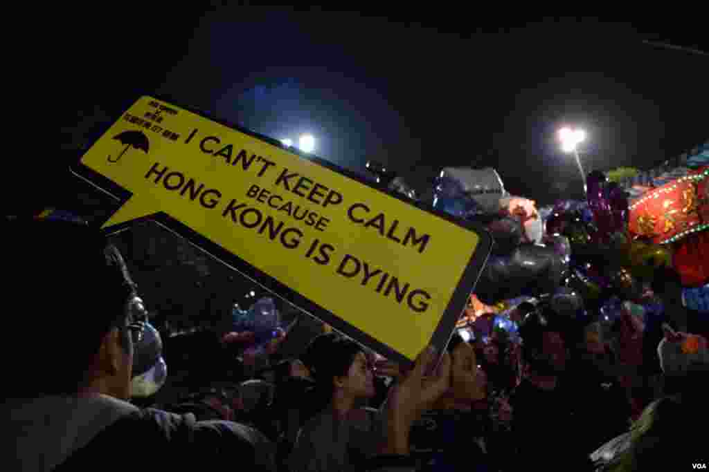 旺角花墟年宵市場。（美國之音湯惠芸攝）