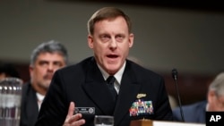 美國國安局局長及網絡戰司令部總司令海軍上將羅傑斯在華盛頓國會出席聽證會 (資料圖片)